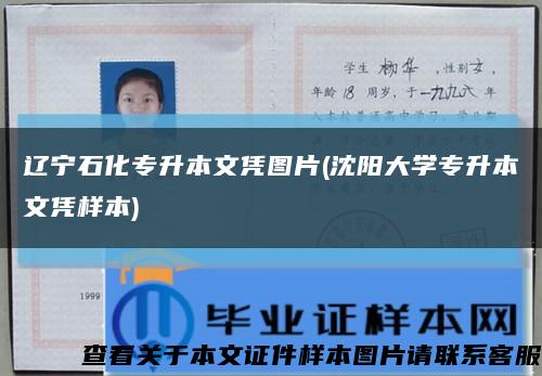 辽宁石化专升本文凭图片(沈阳大学专升本文凭样本)缩略图