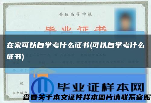 在家可以自学考什么证书(可以自学考什么证书)缩略图