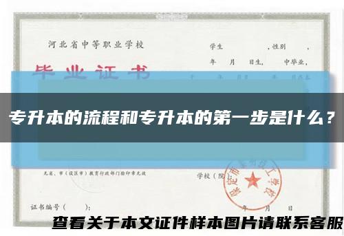 专升本的流程和专升本的第一步是什么？缩略图