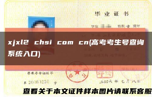 xjxl2 chsi com cn(高考考生号查询系统入口)缩略图