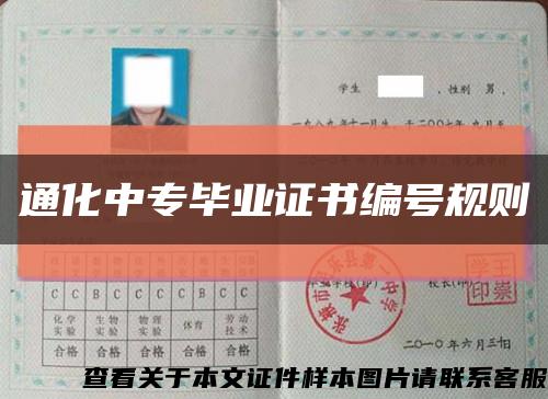 通化中专毕业证书编号规则缩略图