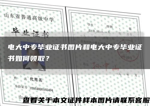 电大中专毕业证书图片和电大中专毕业证书如何领取？缩略图