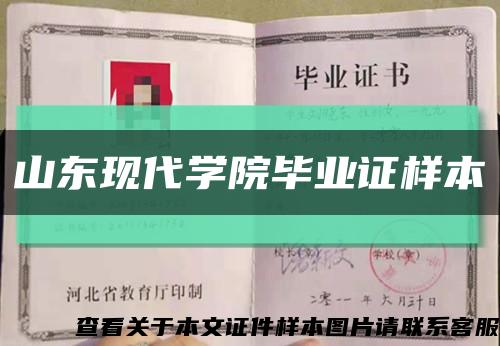 山东现代学院毕业证样本缩略图