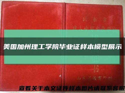 美国加州理工学院毕业证样本模型展示缩略图