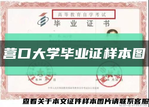 营口大学毕业证样本图缩略图