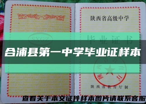 合浦县第一中学毕业证样本缩略图