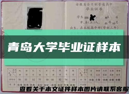 青岛大学毕业证样本缩略图