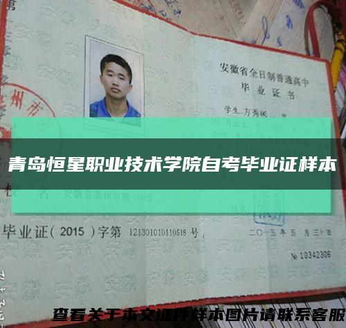 青岛恒星职业技术学院自考毕业证样本缩略图