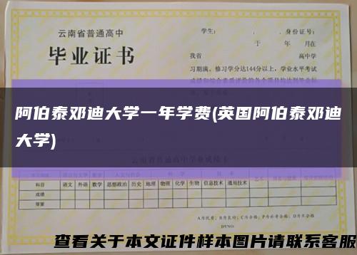 阿伯泰邓迪大学一年学费(英国阿伯泰邓迪大学)缩略图