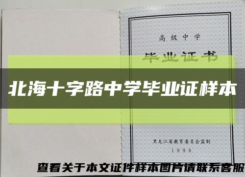 北海十字路中学毕业证样本缩略图