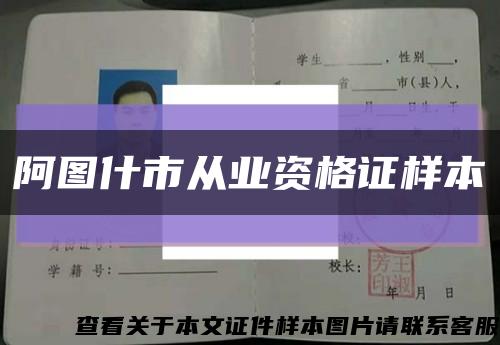 阿图什市从业资格证样本缩略图