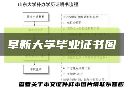 阜新大学毕业证书图缩略图
