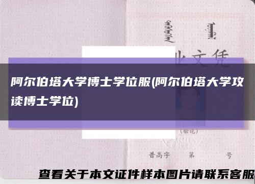 阿尔伯塔大学博士学位服(阿尔伯塔大学攻读博士学位)缩略图