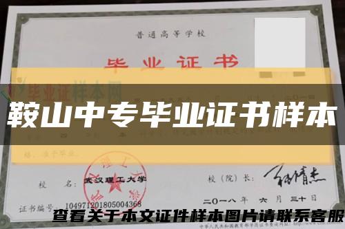 鞍山中专毕业证书样本缩略图