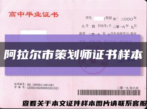 阿拉尔市策划师证书样本缩略图