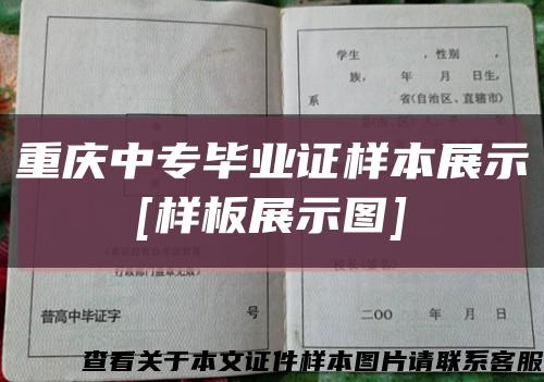 重庆中专毕业证样本展示
[样板展示图]缩略图