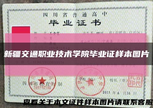 新疆交通职业技术学院毕业证样本图片缩略图
