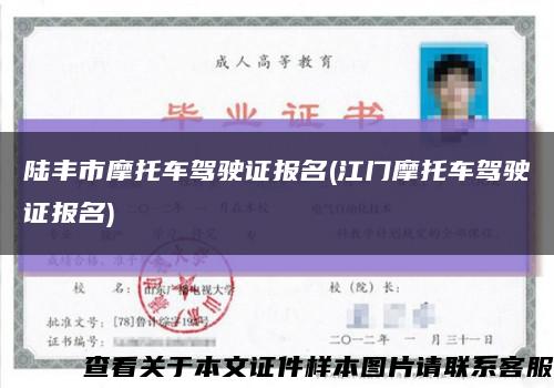陆丰市摩托车驾驶证报名(江门摩托车驾驶证报名)缩略图