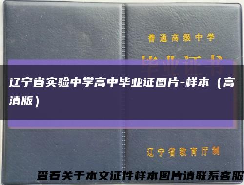 辽宁省实验中学高中毕业证图片-样本（高清版）缩略图