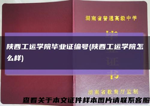 陕西工运学院毕业证编号(陕西工运学院怎么样)缩略图