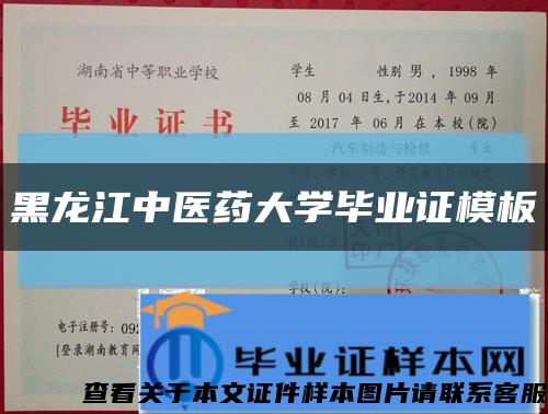 黑龙江中医药大学毕业证模板{样本}缩略图