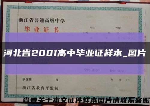 河北省2001高中毕业证样本_图片缩略图