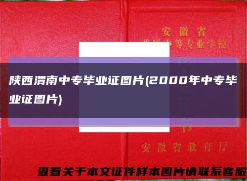 陕西渭南中专毕业证图片(2000年中专毕业证图片)缩略图