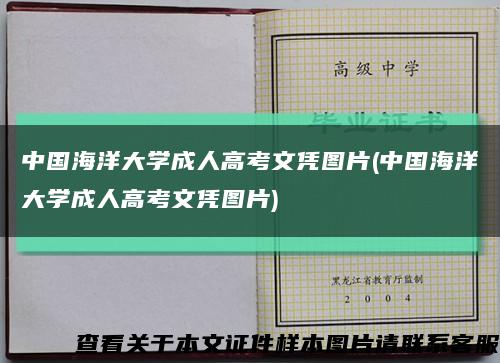 中国海洋大学成人高考文凭图片(中国海洋大学成人高考文凭图片)缩略图