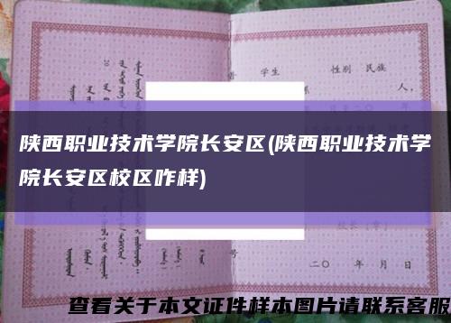 陕西职业技术学院长安区(陕西职业技术学院长安区校区咋样)缩略图