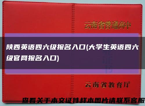 陕西英语四六级报名入口(大学生英语四六级官网报名入口)缩略图