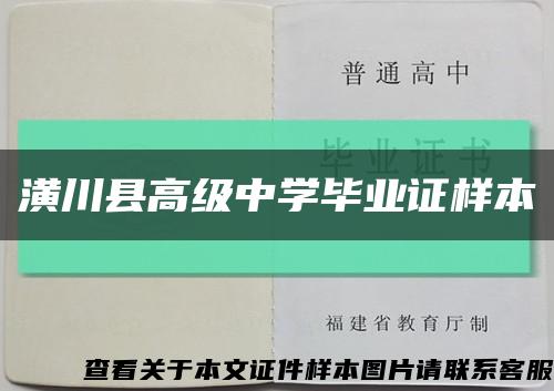 潢川县高级中学毕业证样本缩略图