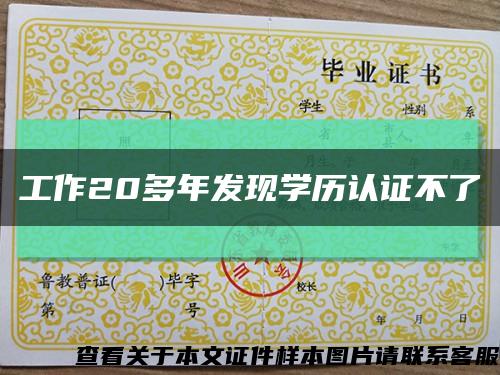 工作20多年发现学历认证不了缩略图