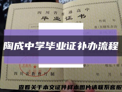 陶成中学毕业证补办流程缩略图