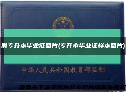 假专升本毕业证图片(专升本毕业证样本图片)缩略图