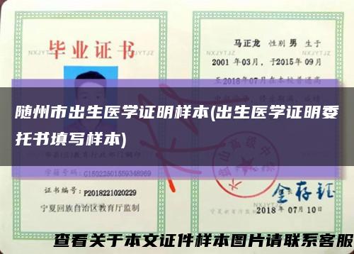 随州市出生医学证明样本(出生医学证明委托书填写样本)缩略图