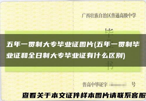 五年一贯制大专毕业证图片(五年一贯制毕业证和全日制大专毕业证有什么区别)缩略图