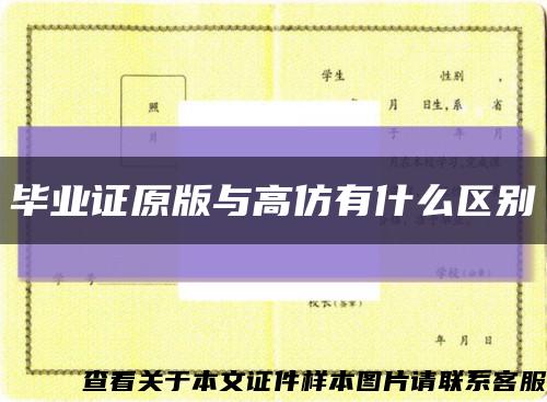 毕业证原版与高仿有什么区别缩略图