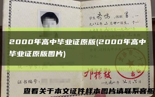 2000年高中毕业证原版(2000年高中毕业证原版图片)缩略图
