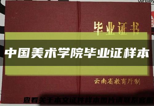 中国美术学院毕业证样本缩略图