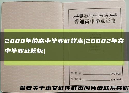 2000年的高中毕业证样本(20002年高中毕业证模板)缩略图