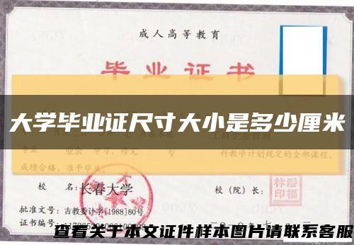 大学毕业证尺寸大小是多少厘米缩略图