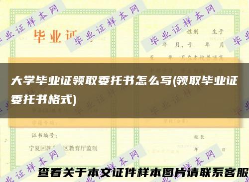 大学毕业证领取委托书怎么写(领取毕业证委托书格式)缩略图