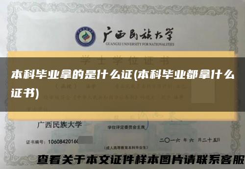 本科毕业拿的是什么证(本科毕业都拿什么证书)缩略图