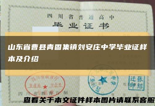 山东省曹县青固集镇刘安庄中学毕业证样本及介绍缩略图