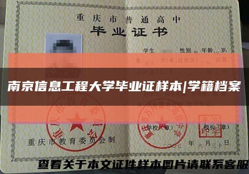 南京信息工程大学毕业证样本|学籍档案缩略图