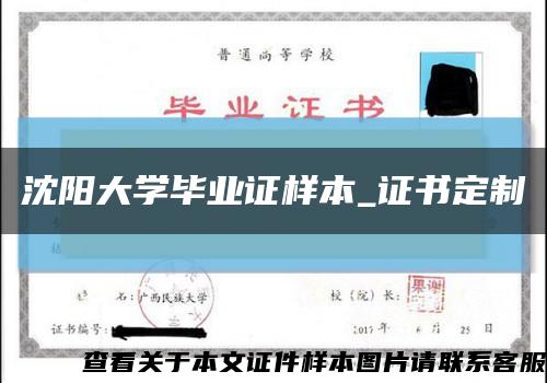 沈阳大学毕业证样本_证书定制缩略图