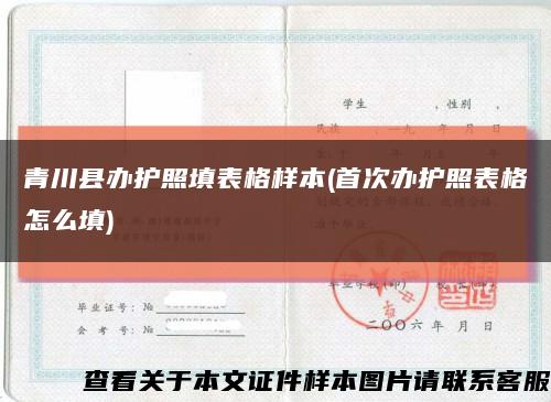青川县办护照填表格样本(首次办护照表格怎么填)缩略图