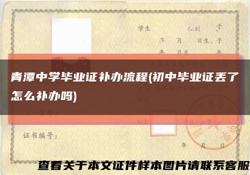 青潭中学毕业证补办流程(初中毕业证丢了怎么补办吗)缩略图
