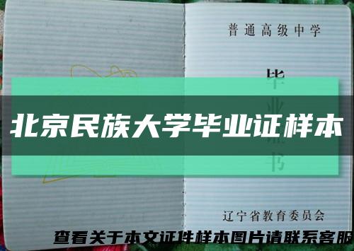 北京民族大学毕业证样本缩略图