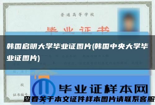 韩国启明大学毕业证图片(韩国中央大学毕业证图片)缩略图